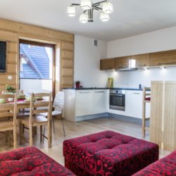 Apartament Słoneczny B5 – salon z aneksem kuchennym